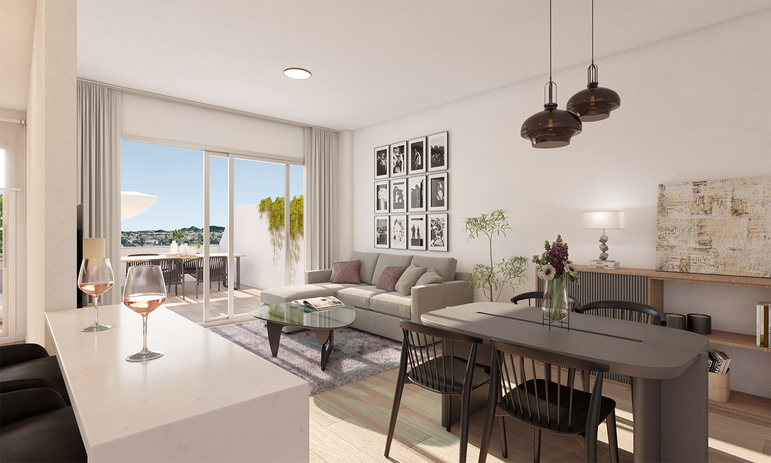 Salón abierto de Edificio Miraluz